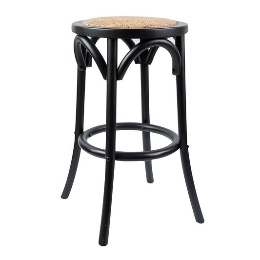 CAFE KITCHEN STOOL IN BLACK 66CM HIGH