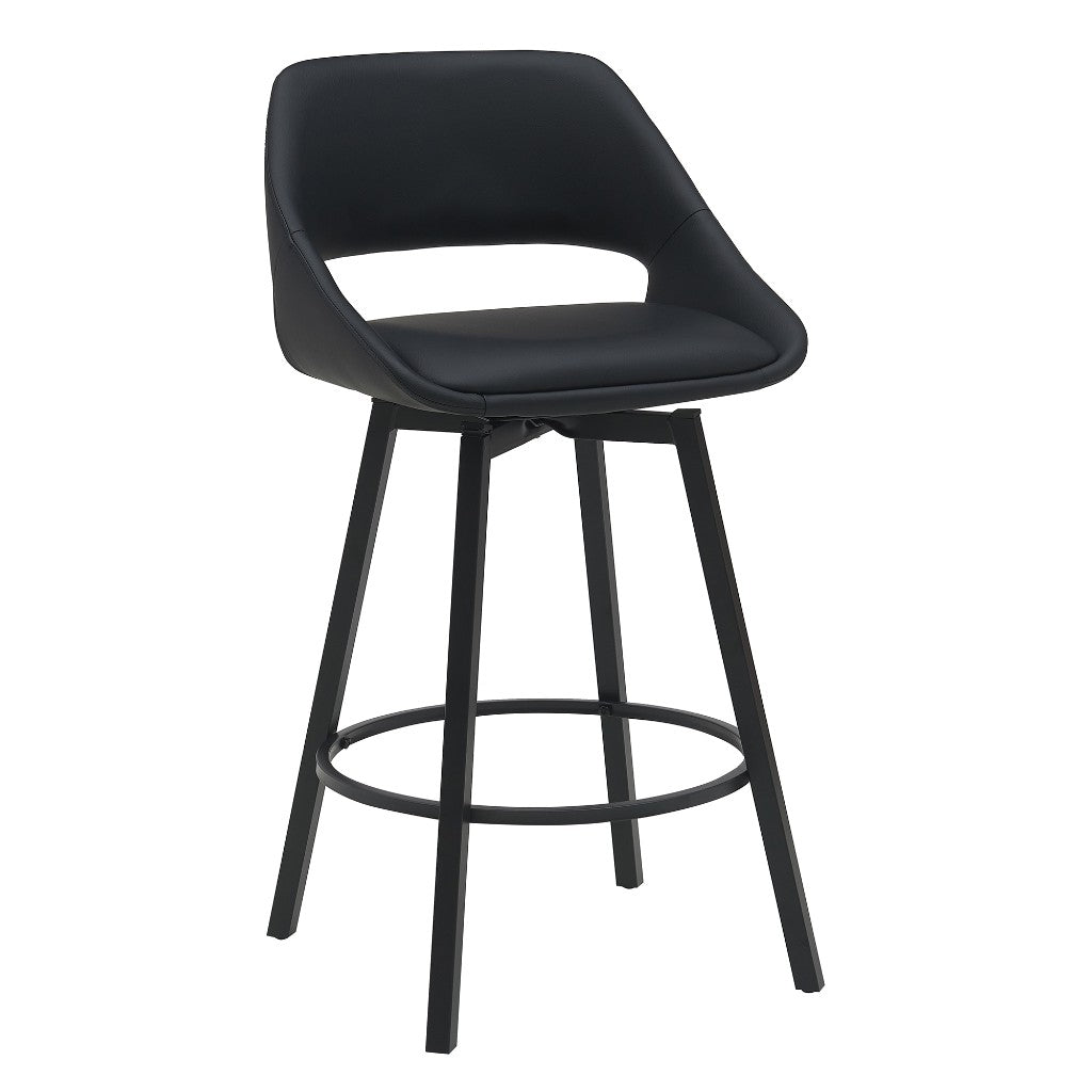 DINO PU BAR CHAIR IN LIGHT BLACK