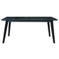 ELIJAH BRUSHED BLACK ACACIA TIMBER 7-PIECE DINING SET 1 TABLE 180CM + 6 DINING CHAIRS - MyChocolateWood
