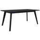 ELIJAH BRUSHED BLACK ACACIA TIMBER 7-PIECE DINING SET 1 TABLE 180CM + 6 DINING CHAIRS - MyChocolateWood