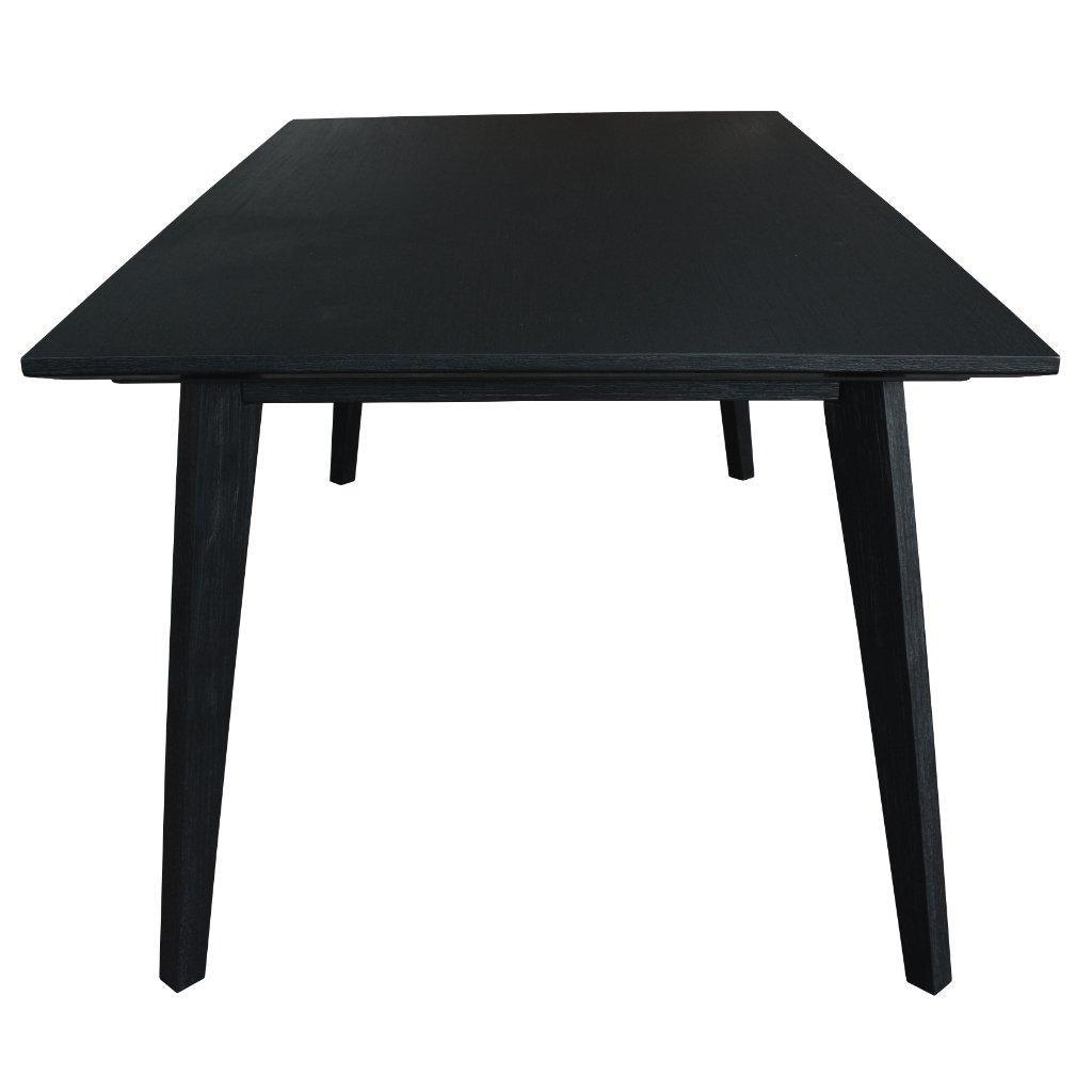 ELIJAH ACACIA WOOD DINING TABLE 180CM IN BRUSHED BLACK ACACIA