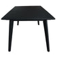 ELIJAH BRUSHED BLACK ACACIA TIMBER 7-PIECE DINING SET 1 TABLE 180CM + 6 DINING CHAIRS - MyChocolateWood