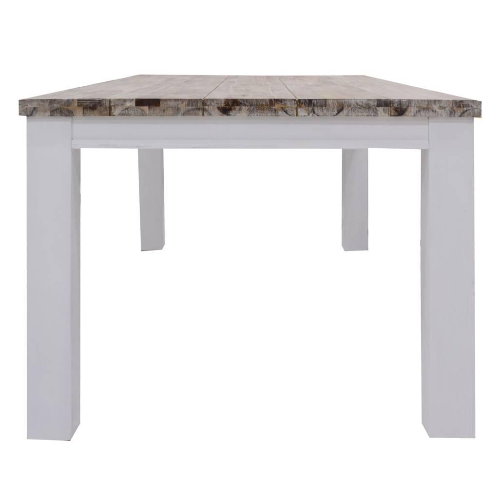 SCARBRO 225CM HAMPTONS SOLID ACACIA TIMBER DINING TABLE