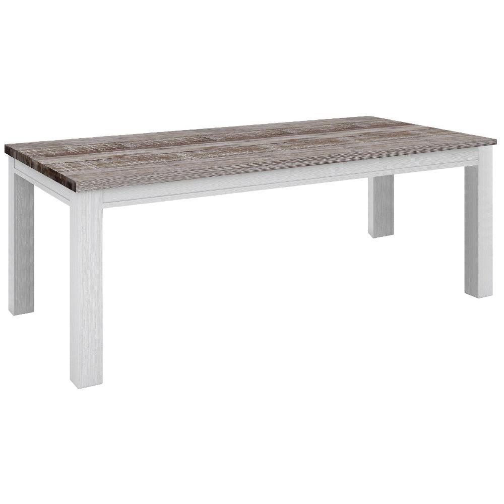 SCARBRO 225CM HAMPTONS SOLID ACACIA TIMBER DINING TABLE