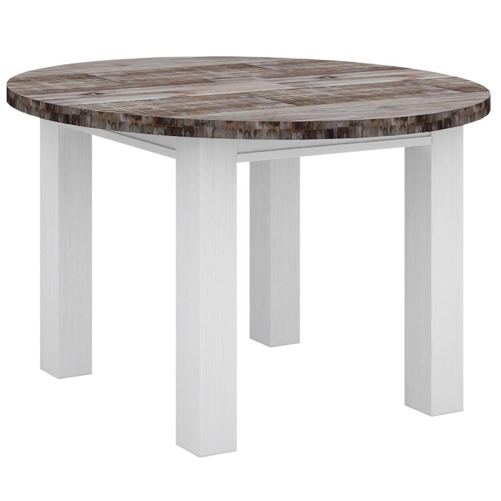 SCARBRO 120CM HAMPTONS SOLID ACACIA TIMBER ROUND DINING TABLE