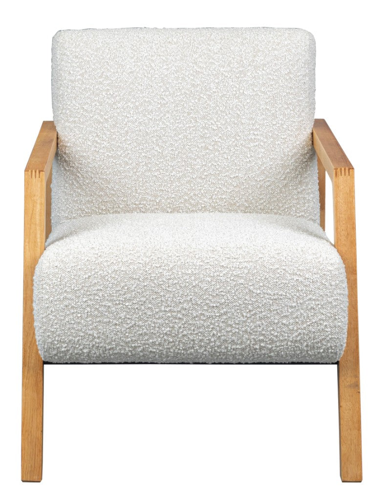 ATTICUS CONTEMPORARY FABRIC ARMCHAIR IN BEIGE