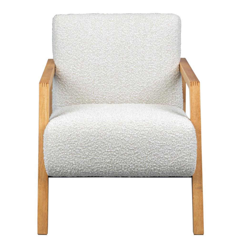 ATTICUS CONTEMPORARY FABRIC ARMCHAIR IN BEIGE - MyChocolateWood