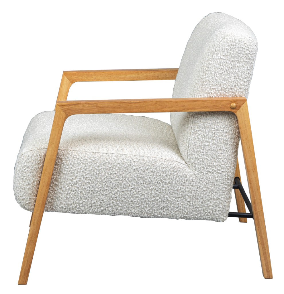 ATTICUS CONTEMPORARY FABRIC ARMCHAIR IN BEIGE