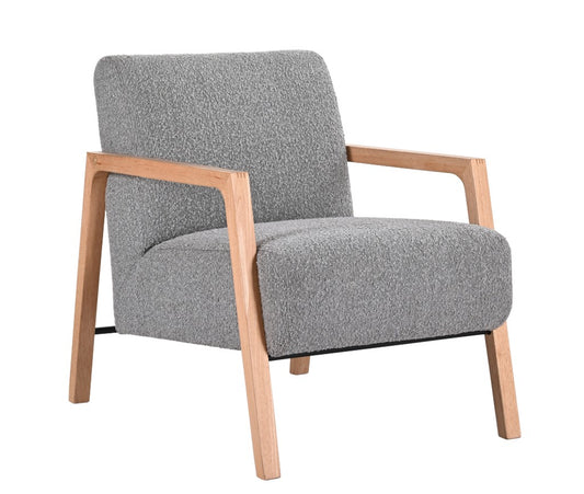 ATTICUS CONTEMPORARY FABRIC ARMCHAIR IN GREY