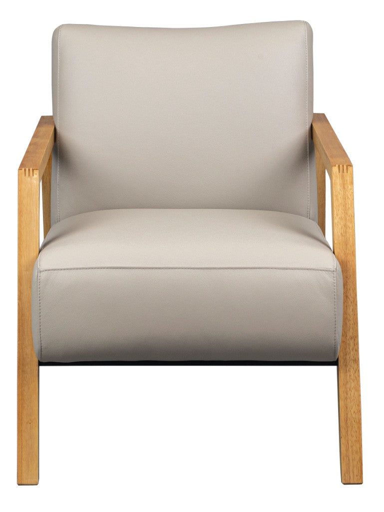 ATTICUS CONTEMPORARY BUFFALO LEATHER ARMCHAIR IN WHEAT