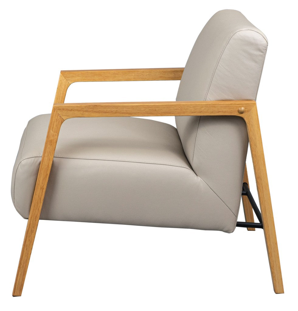 ATTICUS CONTEMPORARY BUFFALO LEATHER ARMCHAIR IN WHEAT