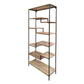 GARBO STYLIST SLIM INDUSTRIAL BOOKCASE/DISPLAY UNIT NATURAL/BLACK - MyChocolateWood