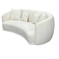 PRIMROSE BOUCLE FABRIC2.5-SEATER SOFA IN WHITE - MyChocolateWood