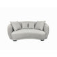 PRIMROSE BOUCLE FABRIC2.5-SEATER SOFA IN LIGHT GREY - MyChocolateWood