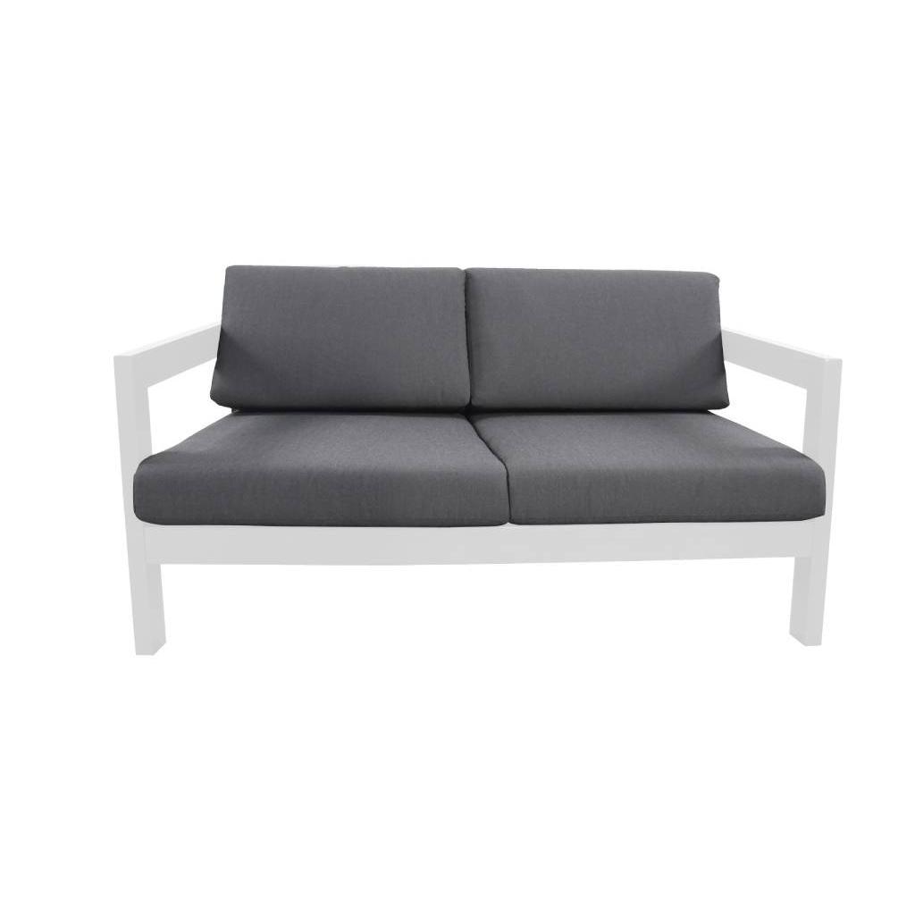 FRITZ OUTDOORS 2-SEATER SOFA IN WHITE/DARK GREY