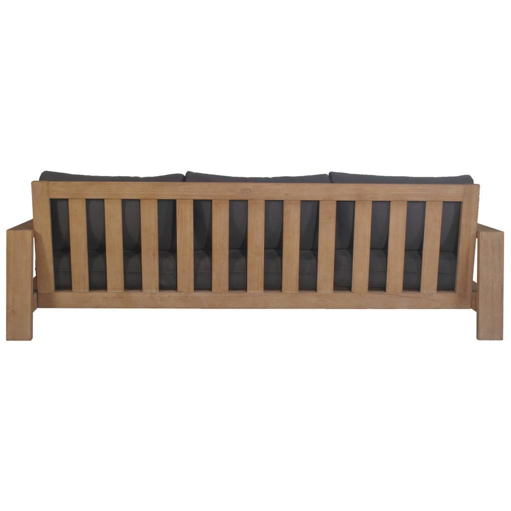 ALANYA HAMPTON OUTDOOR 3-SEATER REVERSIBLE CHAISE SOFA EUCALYPTUS/DARK CHARCOAL