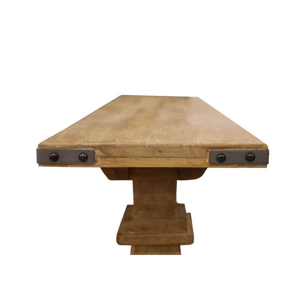 ASTI PEDESTAL STYLE LEG CONSOLE TABLE IN HONEY WASH