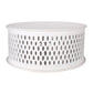 MOSAIC SOLID HARDWOOD ROUND COFFEE TABLE WHITE - MyChocolateWood