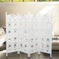 OVAL SCREEN 4 PANELS IN  IN WHITE - MyChocolateWood