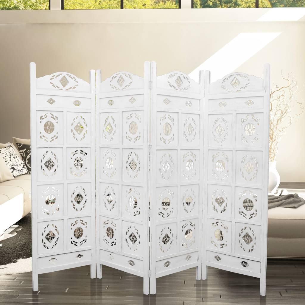OVAL SCREEN 4 PANELS IN  IN WHITE
