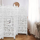 ELEPHANT SCREEN 4 PANELS IN WHITE - MyChocolateWood