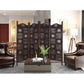 CIRCLE SCREEN 4 PANELS IN BURNT FINISH - MyChocolateWood