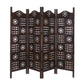 CIRCLE SCREEN 4 PANELS IN BURNT FINISH - MyChocolateWood