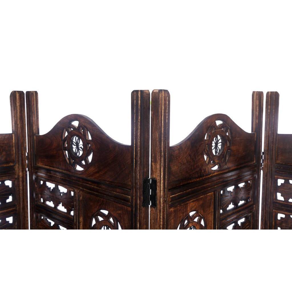 CIRCLE SCREEN 4 PANELS IN BURNT FINISH