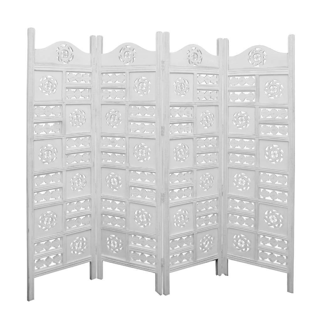 CIRCLE SCREEN 4 PANELS IN  IN WHITE