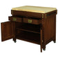 RICARDO SOLID MAHOGANY TIMBER LARGE BUTCHER BLOCK KITCHEN ISLAND WITH CASTORS IN MAHOGANY - MyChocolateWood