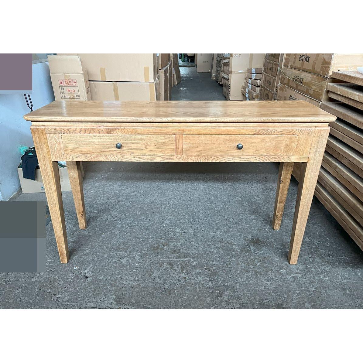 ELLA SOLID OAK 2 DRAWERS CONSOLE TABLE