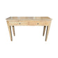 ELLA SOLID OAK 2 DRAWERS CONSOLE TABLE - MyChocolateWood