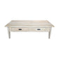 HAMPTON GREYWASHED OAK COFFEE TABLE 140CM - MyChocolateWood