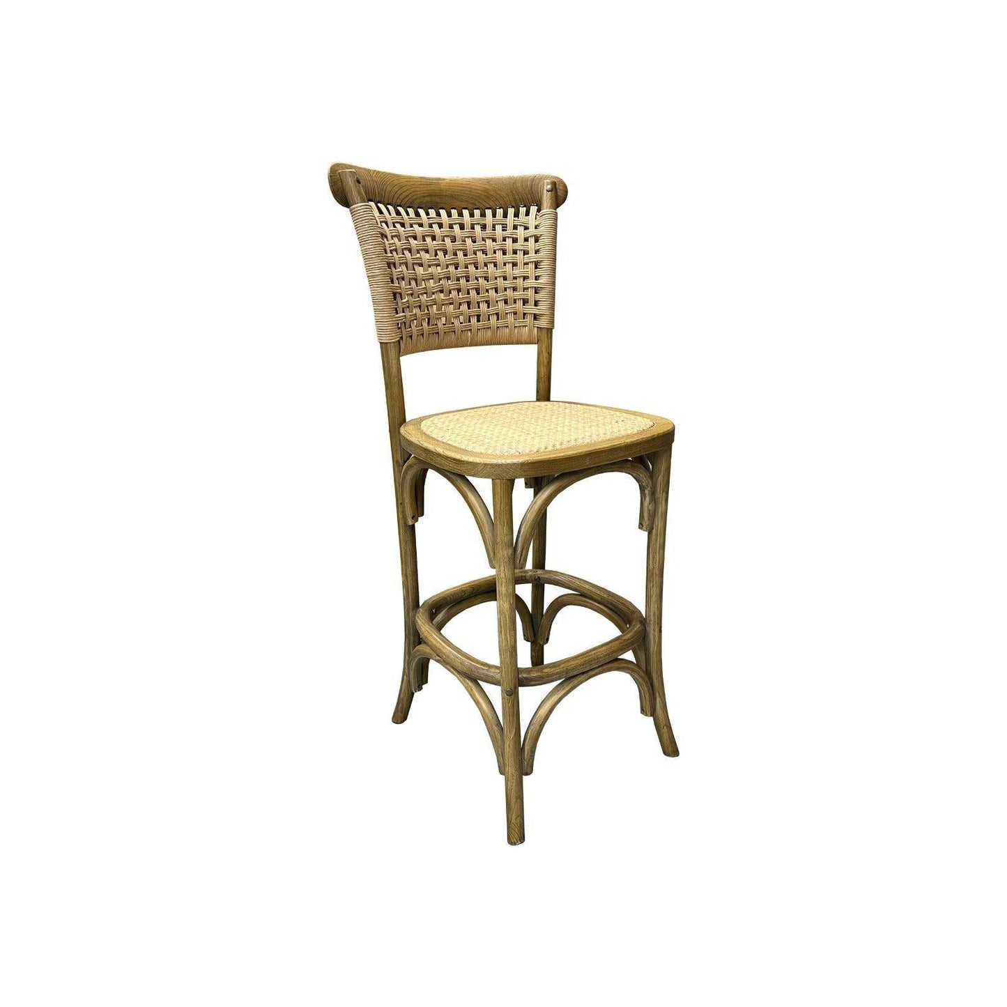 EIFFEL BAR STOOL IN ELM WOOD IN ANTIQUE NATURAL COLOUR