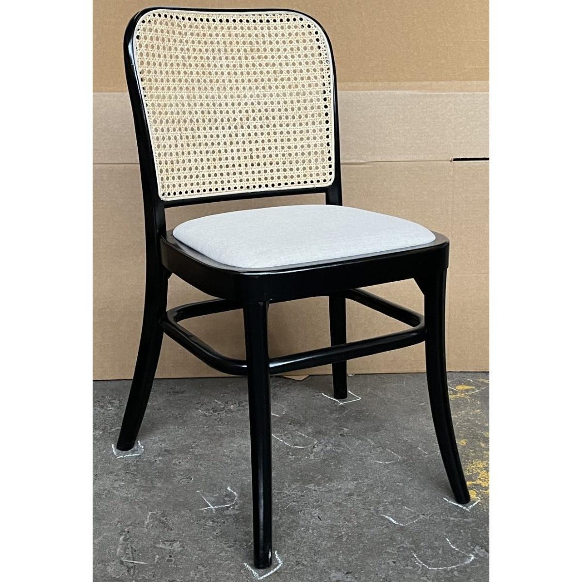 PHOENIX FABRIC SEAT DINING CHAIR IN BLACK