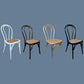 CRISTO STACKABLE BROWN BENTWOOD DINING CHAIR WITH RATTAN SEAT