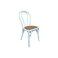 CRISTO STACKABLE WHITE BENTWOOD DINING CHAIR WITH RATTAN SEAT