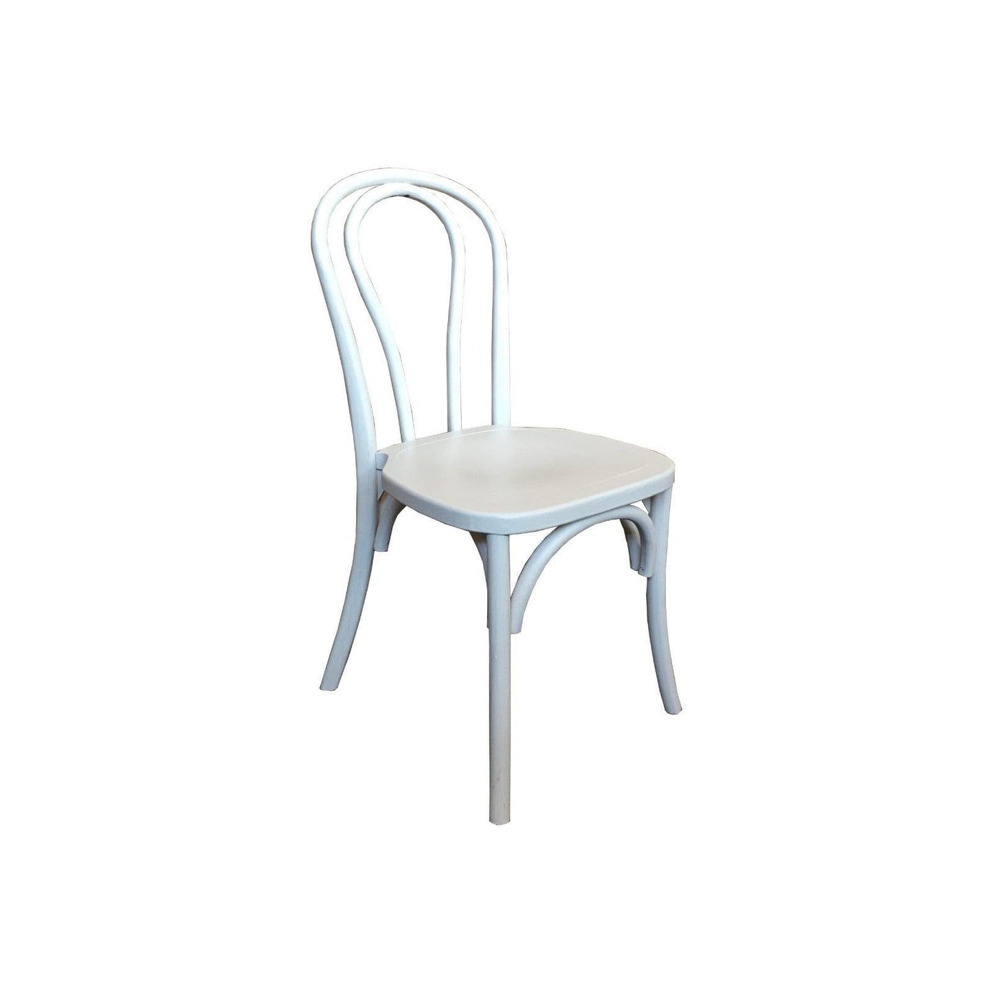 CRISTO STACKABLE BENTWOOD DINING CHAIR WHITE - CLEARANCE