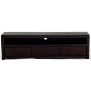 TANAKA SOLID MAHOGANY TV UNIT 1900MM WITH 3 DRAWERS IN CHOCOLATE