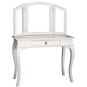 Queen Ann Solid Mahogany Timber Dressing Table - White