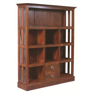 Solid Mahogany Timber 9 Block Display Cabinet - Mahogany - SPECIAL ORDER ONLY