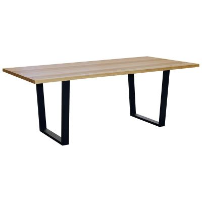 MAGLAN BLUE GUM 210CM DINING TABLE WITH METAL BASE