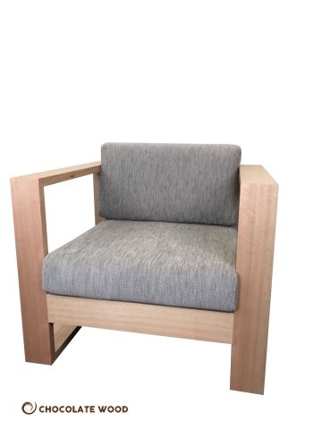 Cogra Australian Made Solid Tassie Oak Frame Lounge Occasional Chair