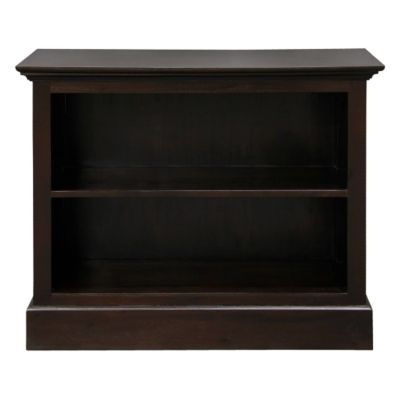 ADELAIDE SOLID MAHOGANY TIMBER LOW BOOKCASE IN CHOCOLATE