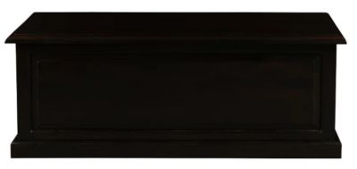 NORA LARGE SOLID MAHOGANY TIMBER BLANKET BOX IN CHOCOLATE