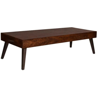 COLOGNE 160CM COFFEE TABLE WITH 2 SIDE DRAWERS IN MEDIUM BROWN