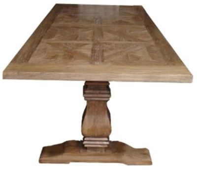 KENSIT PARQUETRY TOP RECYCLED ELM DINING TABLE 245CM