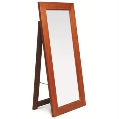 WAKEFIELD SOLID MAHOGANY TIMBER FRAME FREE STANDING MIRROR IN MAHOGANY