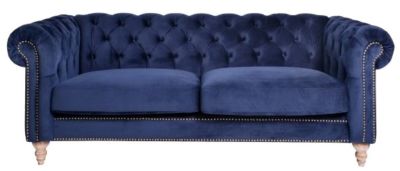 GOTCHA 3-SEATER CHESTERFIELD SOFA IN NAVY