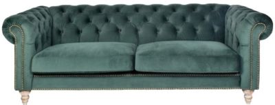 GOTCHA 3-SEATER CHESTERFIELD SOFA IN GREEN